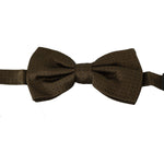 Dolce & Gabbana Brown Polka Dots Silk Adjustable Neck Papillon Men Bow Tie FT1047