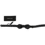 Dolce & Gabbana Black Polka Dots Silk Adjustable Neck Papillon Men Bow Tie Bow Tie