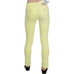 PINKO Chic Yellow Low Waist Skinny Casual Trousers PINKO Tan