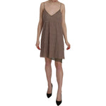 PINK MEMORIES Cotton Green Spaghetti Strap A-line Mini Dress
