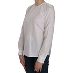 Dsquared² White Crew Neck Long Sleeve Cotton Blouse JKT521-38
