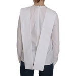 Dsquared² White Crew Neck Long Sleeve Cotton Blouse JKT521-38