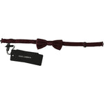Dolce & Gabbana Purple Dotted Silk Adjustable Neck Papillon Bow Tie Bow Tie