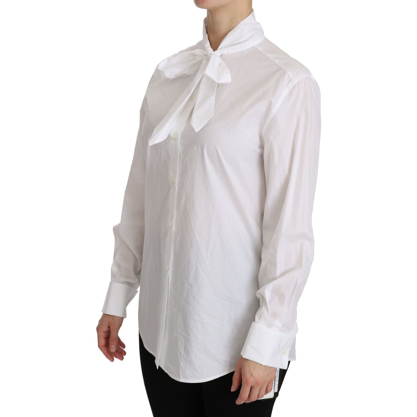 Dolce & Gabbana White Turtle Neck Long Sleeve Polo Shirt TSH4321-38