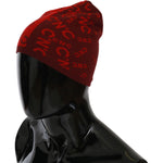 Costume National Red Wool Blend Branded Beanie Hat Beanie Hat