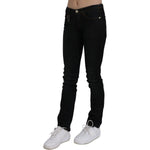 Costume National Black Mid Waist Skinny Denim Cotton Jeans Jeans & Pants