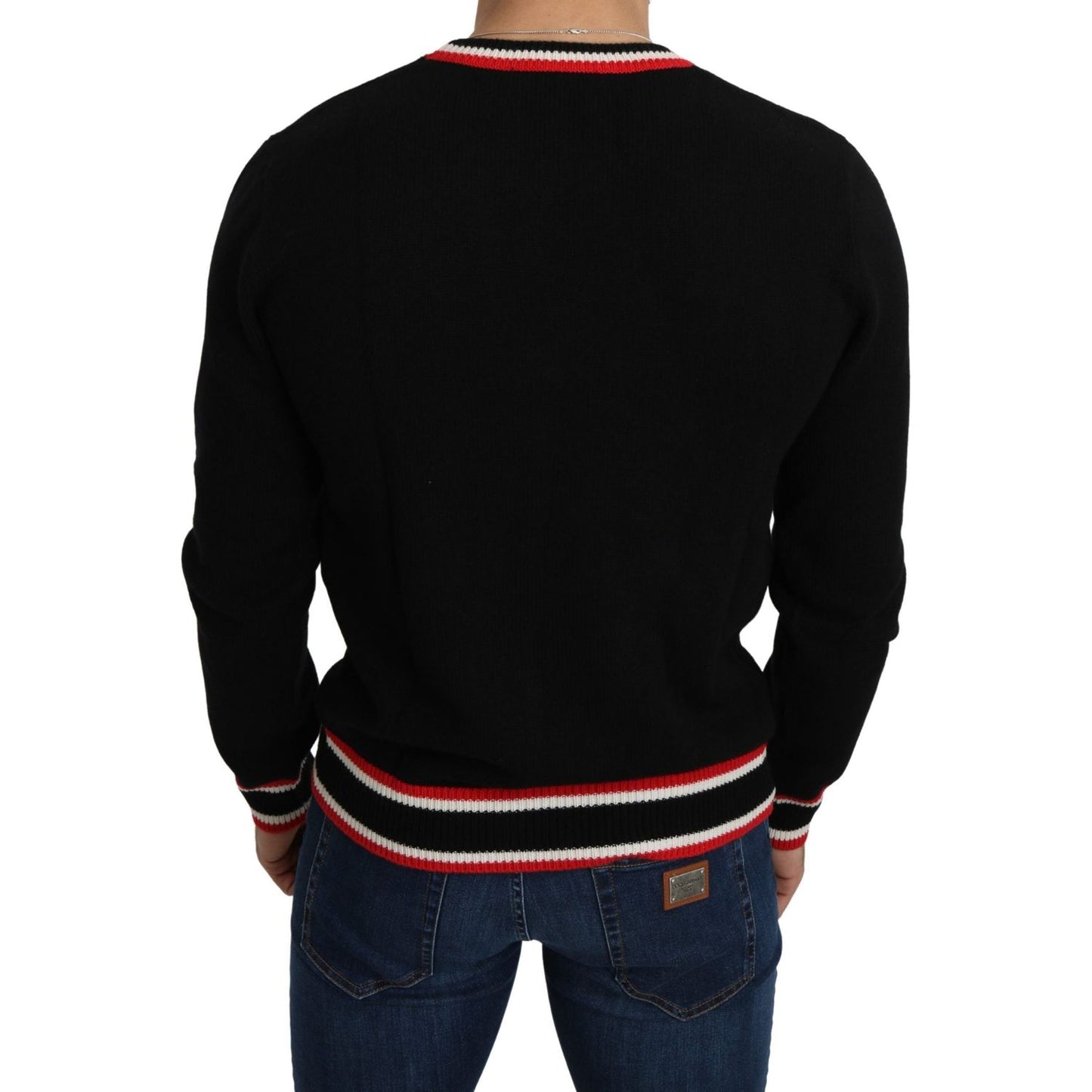 Dolce & Gabbana Black Cashmere Pig of the Year Pullover Sweater
