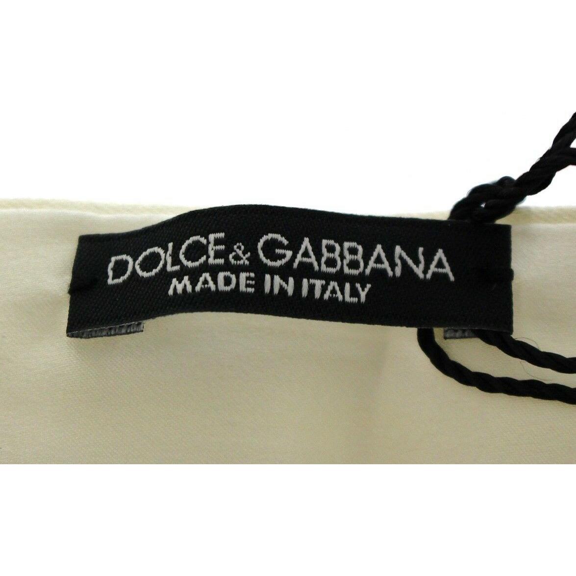 Dolce & Gabbana White Waist Silk Cummerbund Belt GSB10436-44
