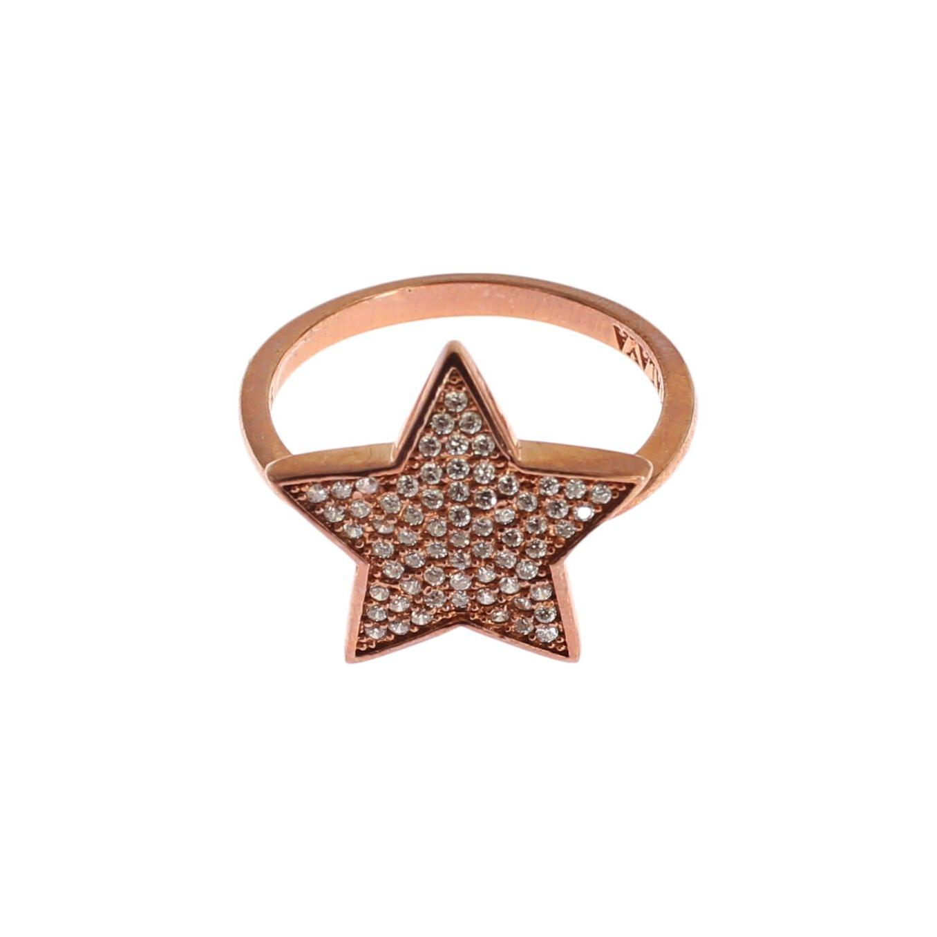 Nialaya Womens Clear CZ Star 925 Silver Ring Ring