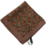 Dolce & Gabbana Brown Carrots Print Silk Handkerchief MS2186