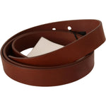 Costume National Brown Leather Silver Fastening Belt BEL61015 -85