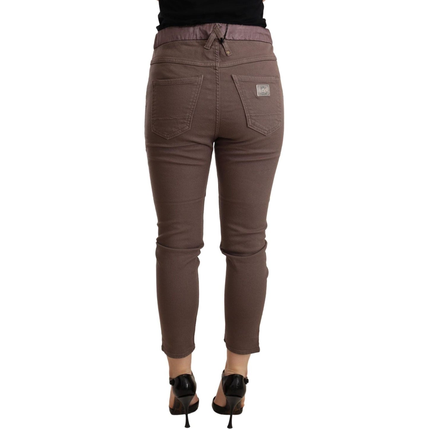 CYCLE Brown Mid Waist Cropped Skinny Stretch Trouser PAN71177 -25