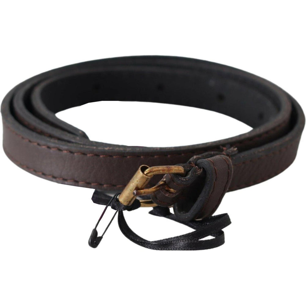 MILA SCHÖN Brown Genuine Leather Skinny Fashion Dark BEL61061- 75