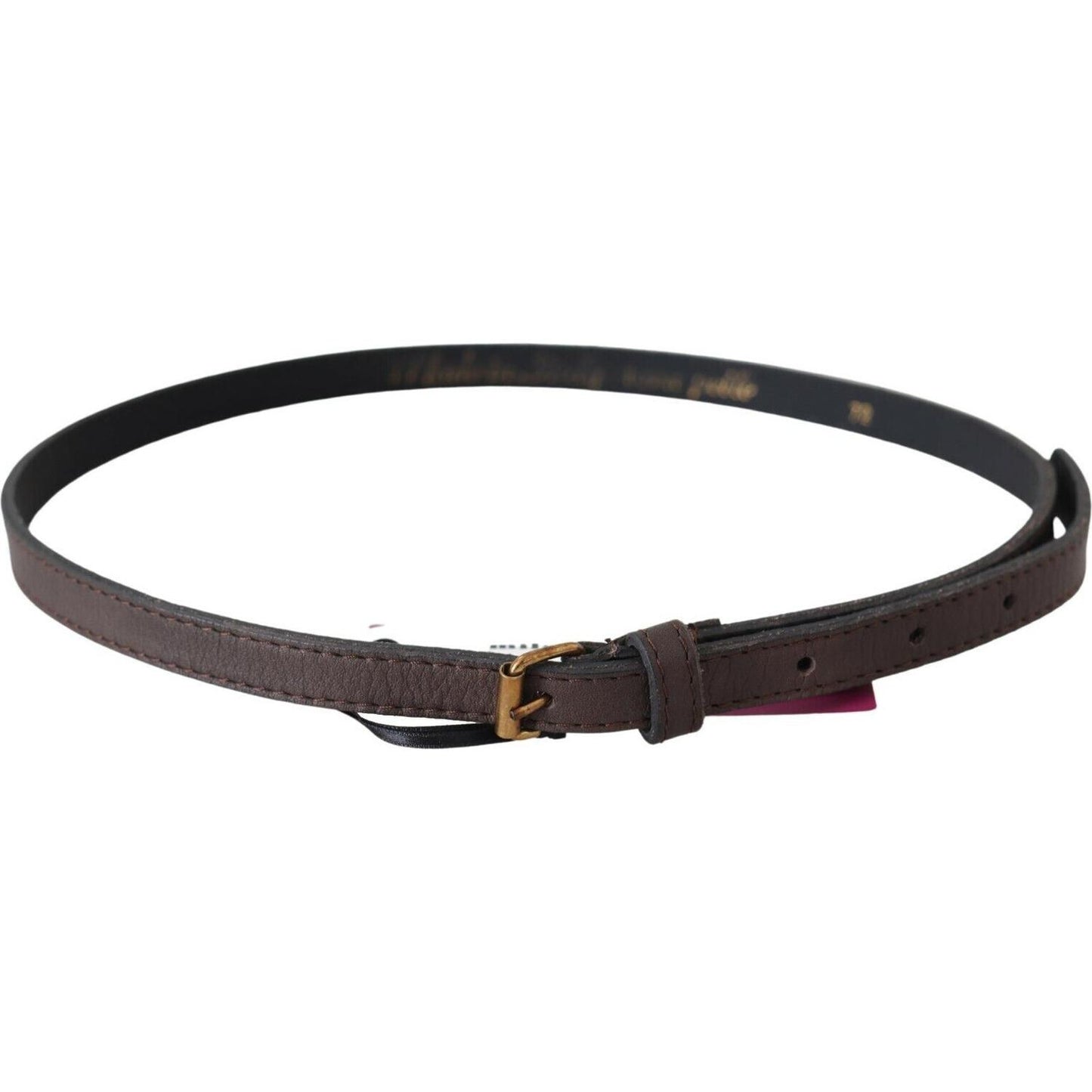 MILA SCHÖN Brown Genuine Leather Skinny Fashion Dark BEL61061- 75