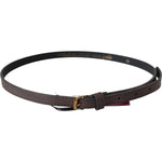 MILA SCHÖN Brown Genuine Leather Skinny Fashion Dark BEL61061- 75
