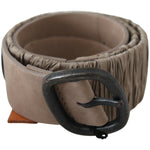 GF Ferre Brown Solid Leather Waist Metal Buckle Belt BEL61013- 70