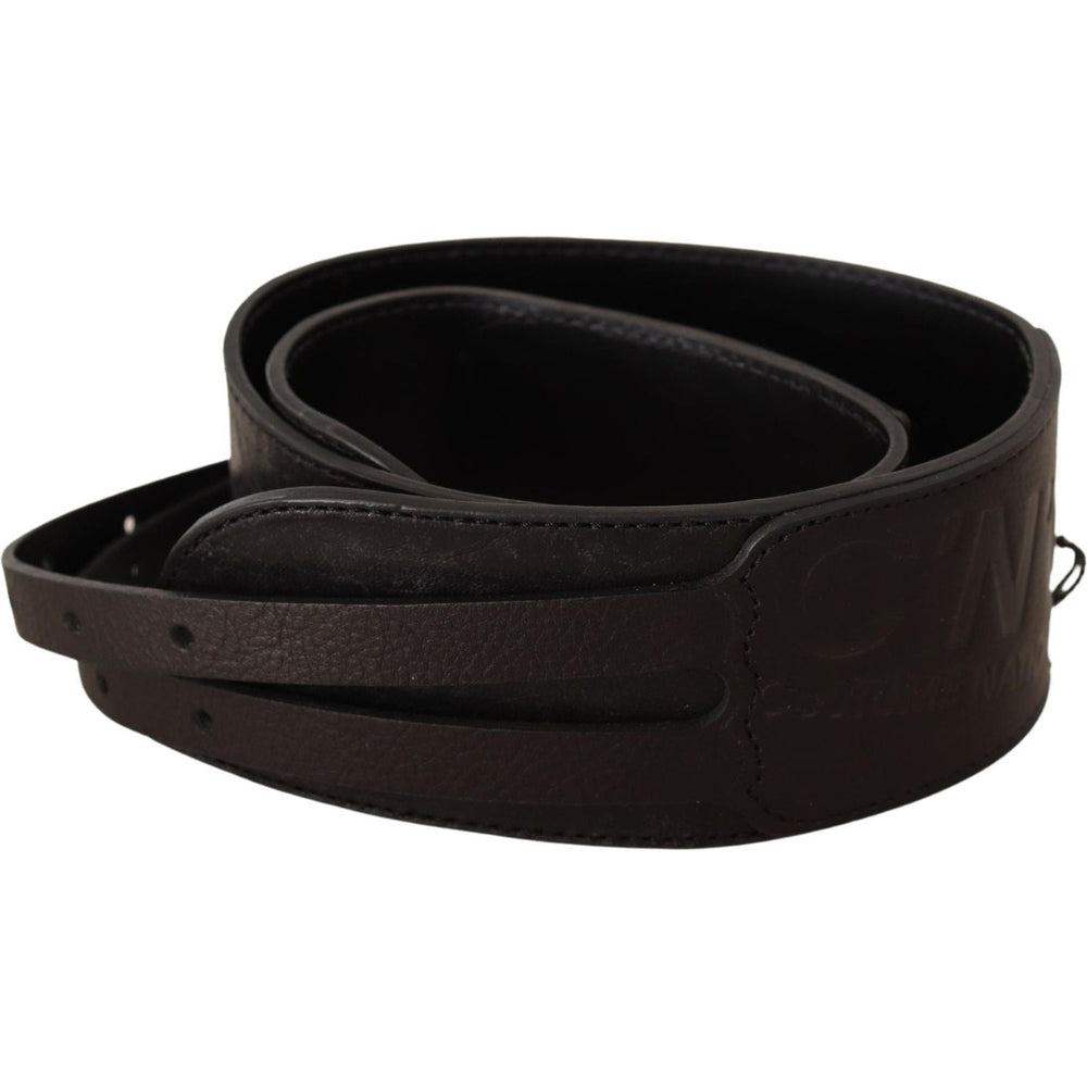 Costume National Dark Brown Leather Double Buckle Belt BEL61042 -70