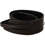 Costume National Dark Brown Leather Double Buckle Belt BEL61042 -70