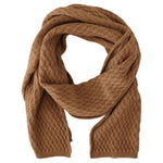 Dolce & Gabbana Dark Brown Wrap Shawl Knitted Camel Scarf MS6089