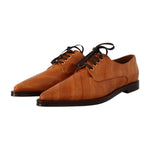 Dolce & Gabbana Brown Eel Leather Lace Up Formal Shoes LA9657 - 39