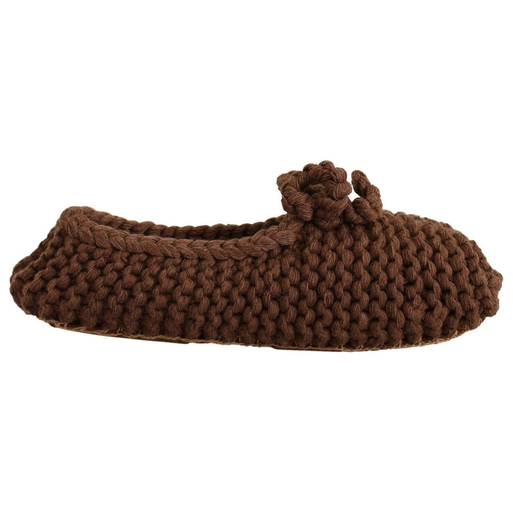 Dolce & Gabbana Brown Slip On Ballerina Flats Wool Knit Shoes LA9675 - 40