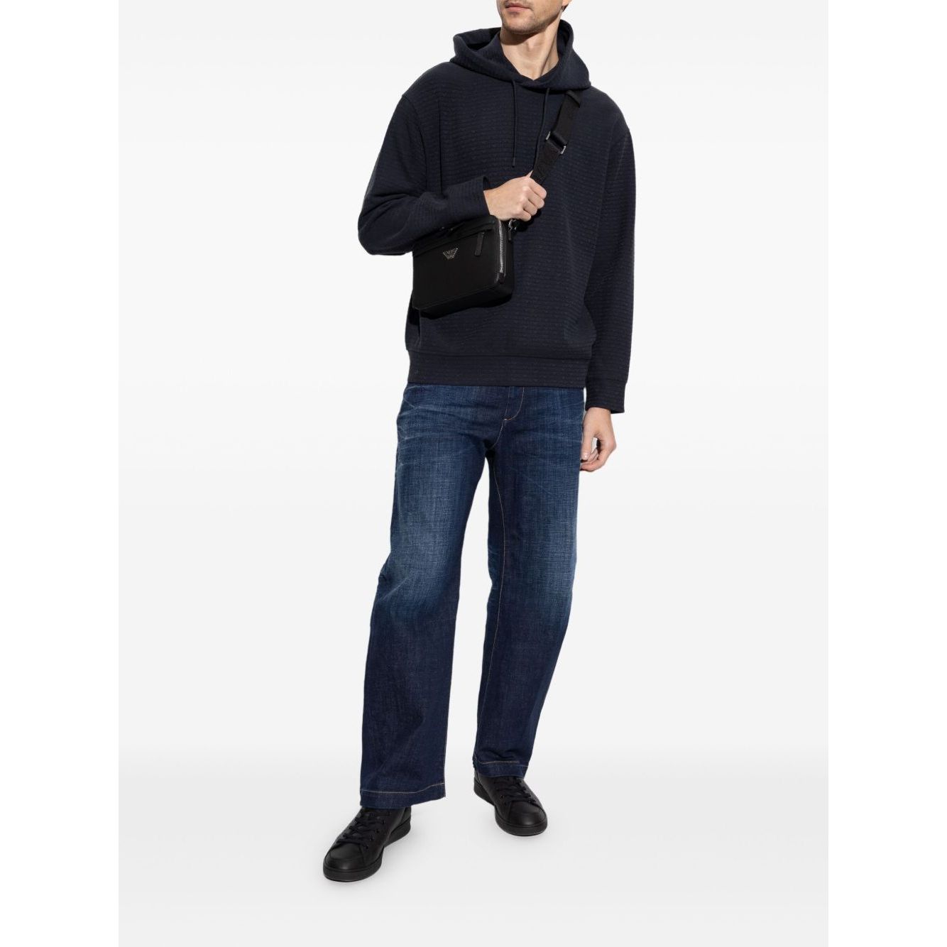 Emporio Armani All-over Logo hoodie Topwear