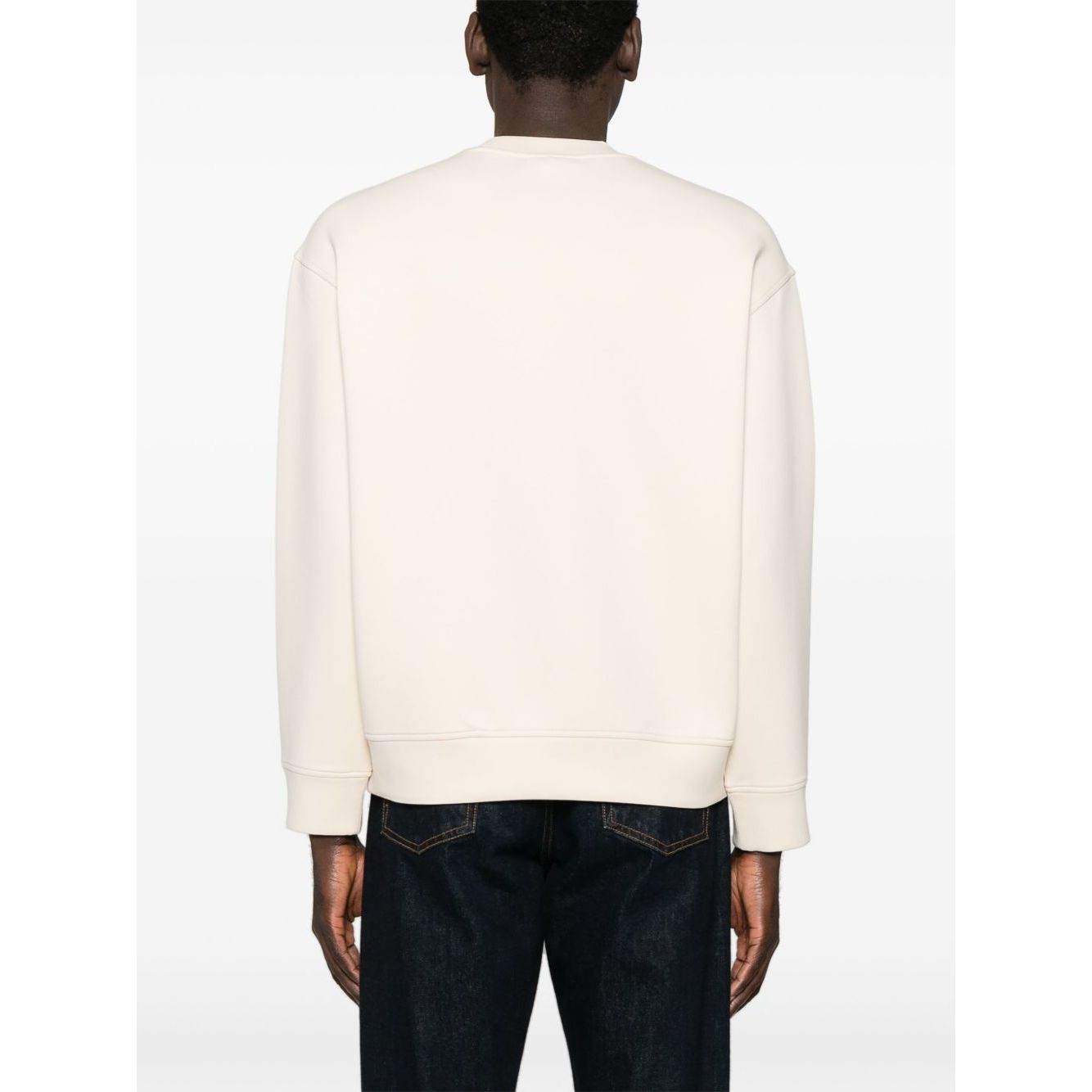 Emporio Armani Double jersey sweatshirt with ASV logo embroidery