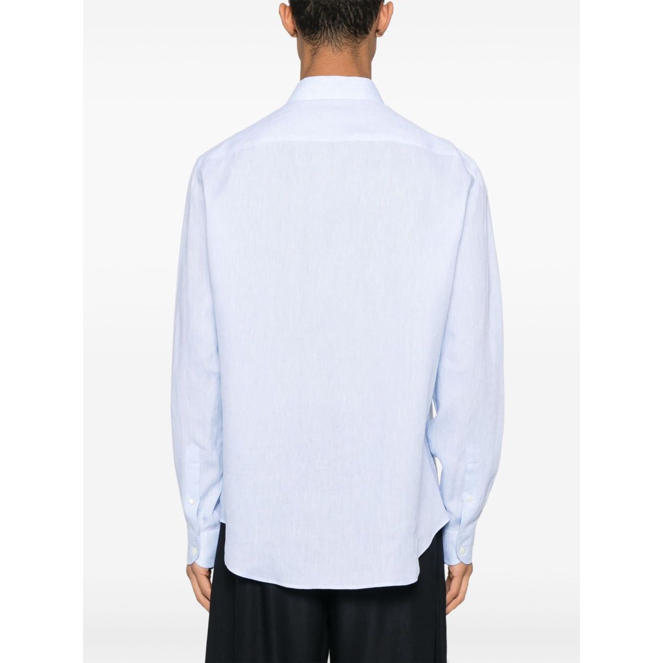 Emporio Armani logo-embroidered long-sleeve shirt Shirts
