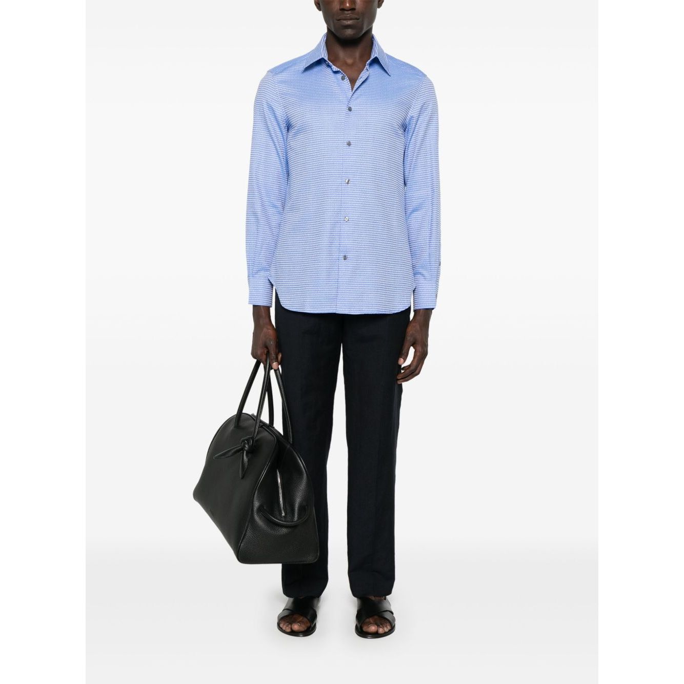 Emporio Armani Shirts Clear Blue Shirts