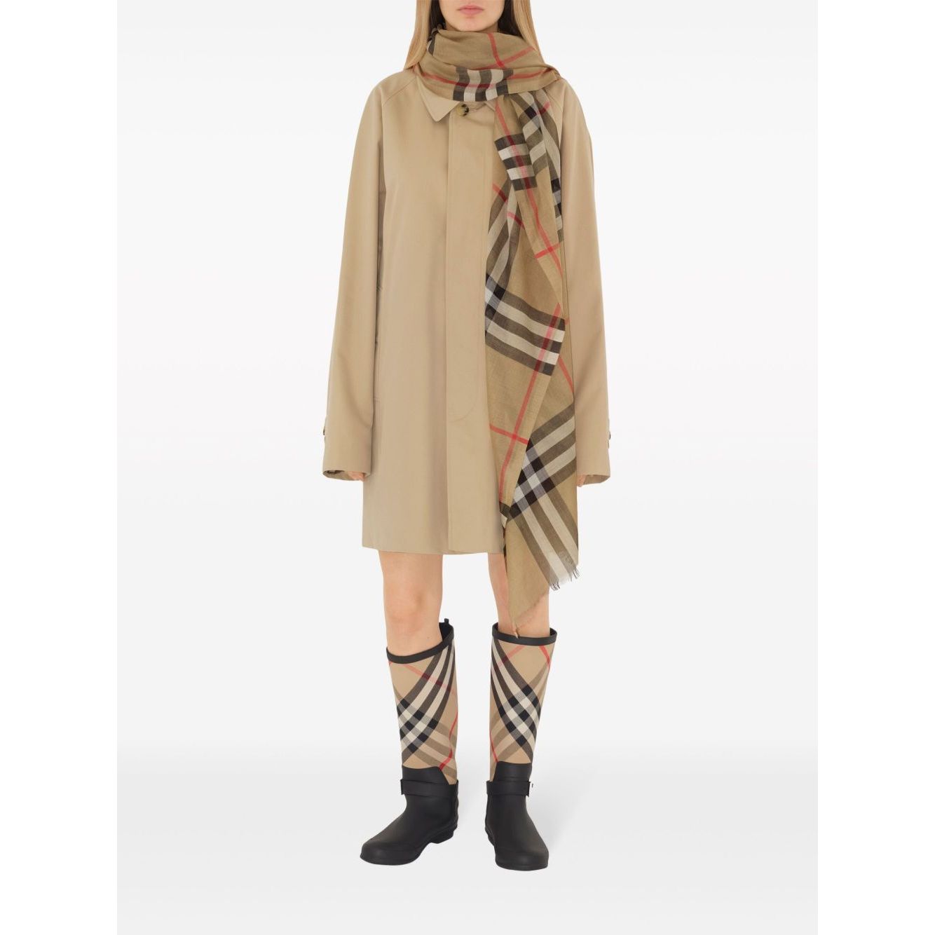 Burberry Check wool and silk scarf Scarves Hats & Gloves
