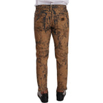 Dolce & Gabbana Brown Distressed Cotton Regular Denim Jeans PAN72704 - 48