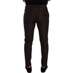 Dolce & Gabbana Brown Striped Wool Formal Trouser Dress Pants PAN72767 - 48
