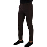 Dolce & Gabbana Brown Striped Wool Formal Trouser Dress Pants PAN72767 - 48