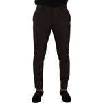 Dolce & Gabbana Brown Striped Wool Formal Trouser Dress Pants PAN72767 - 48