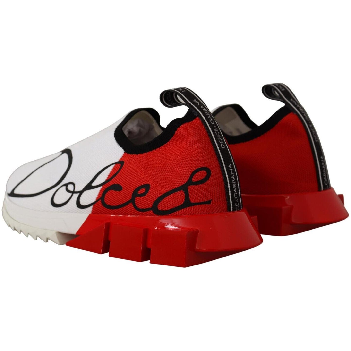 Dolce & Gabbana White Red Sorrento Sandals Sneakers MV4540- 39