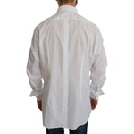 Dolce & Gabbana White 100% Cotton GOLD Slim Dress Shirt TSH2393- 37