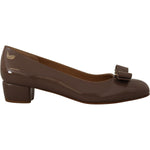 Salvatore Ferragamo Elegant Caraway Brown Pumps with Vara Bow 8057553218309