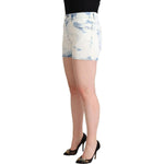Dolce & Gabbana White Blue Dye Cotton Mid Waist Denim Shorts PAN72784 - 40