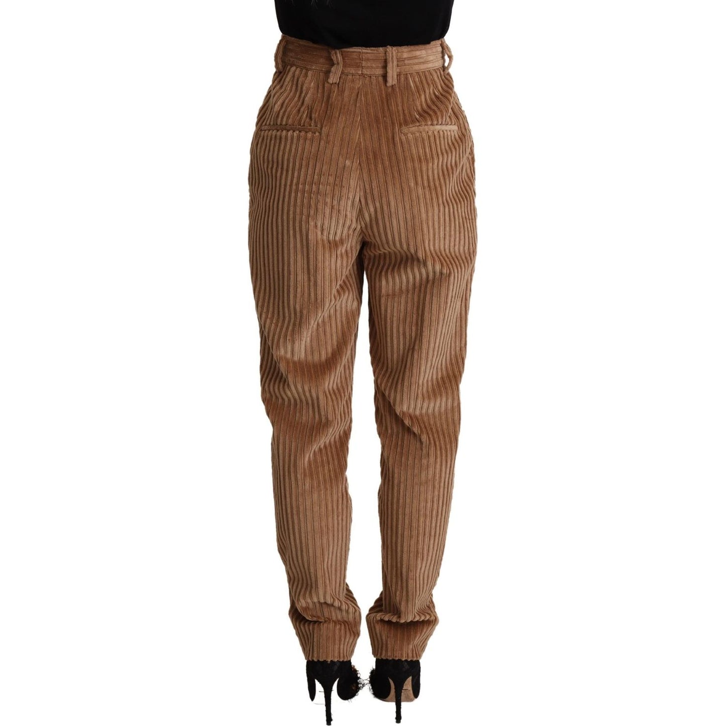 Dolce & Gabbana Brown Corduroy Cotton Trouser Tapered Pants PAN72806- 40