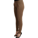 Scervino Street Brown Viscose Mid Waist Slim Tapered Pants PAN71175 - 44