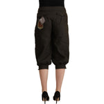 GF Ferre Brown Viscose Cropped Harem Pants PAN72123 - 42