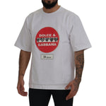 Dolce & Gabbana White Amor Heart Cotton Crewneck T-shirt TSH83070- S