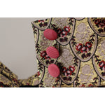 Dolce & Gabbana Brown Leopard Gold Jacquard High Waist Pants PAN73050- 36