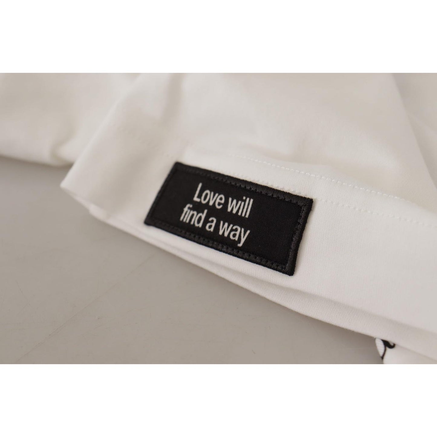 Dolce & Gabbana White Black Roses Crewneck Cotton T-shirt TSH7843- 36