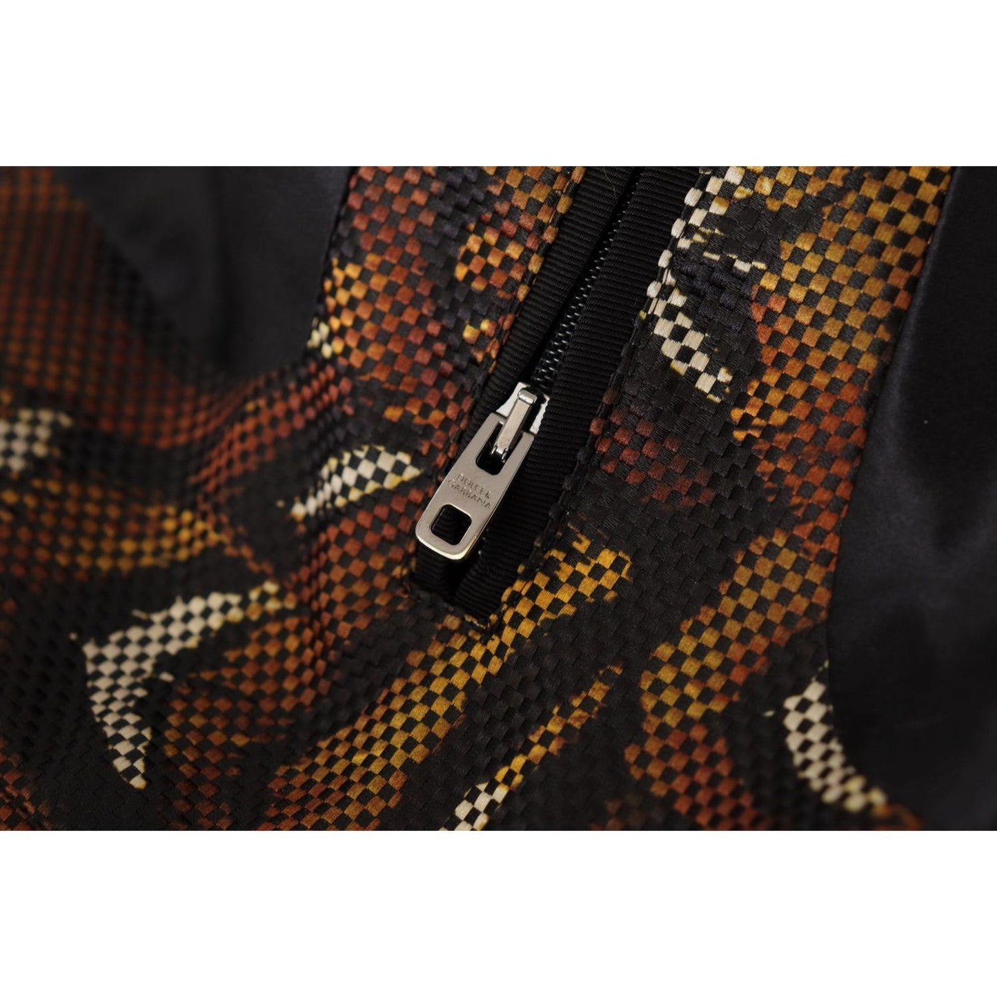 Dolce & Gabbana Brown Feather Full Zip Blouson Jacket JKT3362- 44