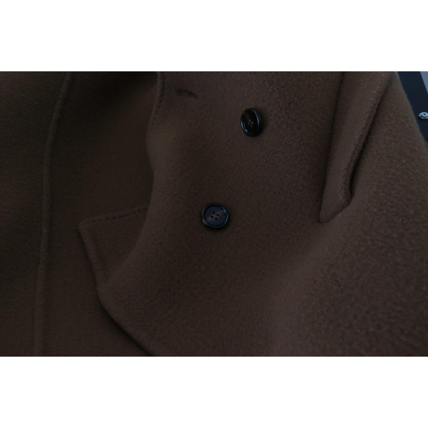 Dolce & Gabbana Brown Nylon Double Breasted Coat Jacket JKT3368- 54