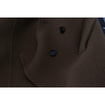 Dolce & Gabbana Brown Nylon Double Breasted Coat Jacket JKT3368- 54