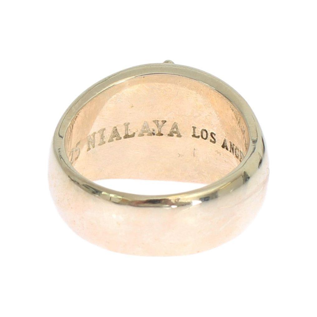 Nialaya Silver Crest 925 Sterling Ring Ring