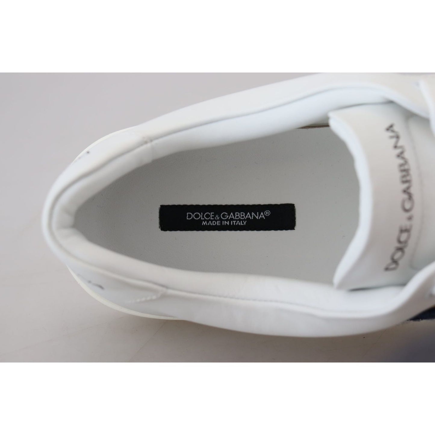 Dolce & Gabbana White Leather DG Logo Casual Sneakers Shoes MV4846- 39.5