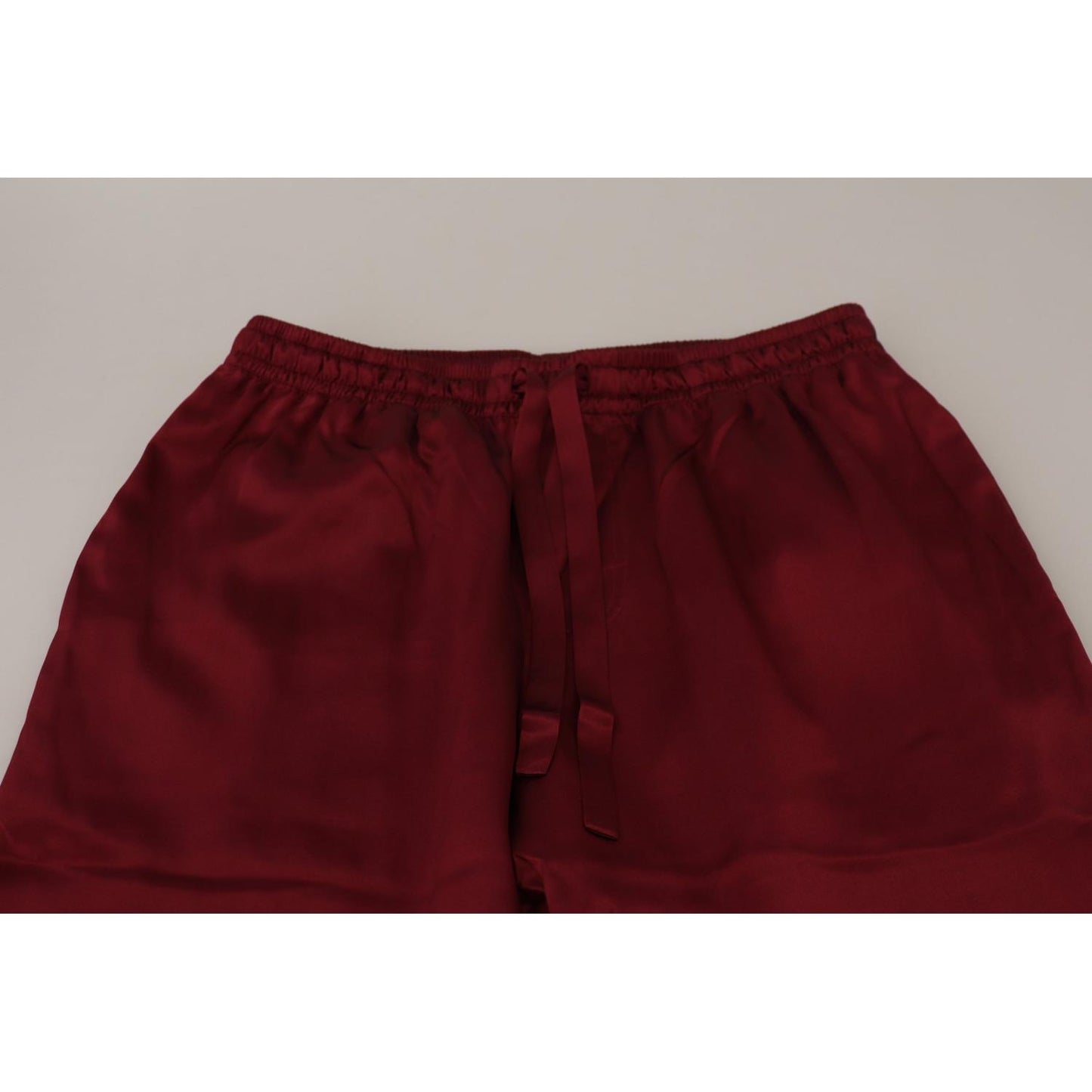 Dolce & Gabbana Bordeaux Silk DG Sleep Lounge Pants Jeans & Pants